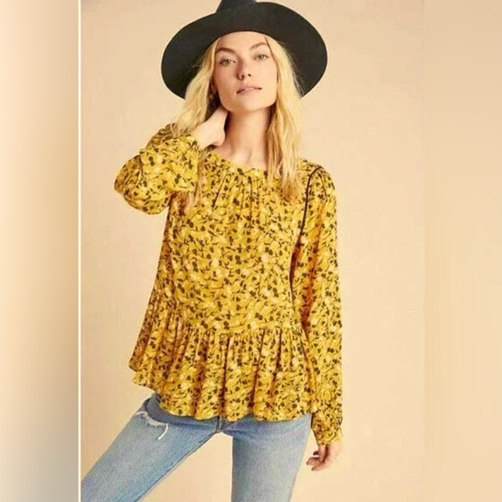 Anthropologie MAEVE Cheyenne Floral Blouse